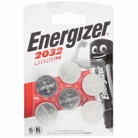CR2032 3V Energizer Lithium batteri 6 pak